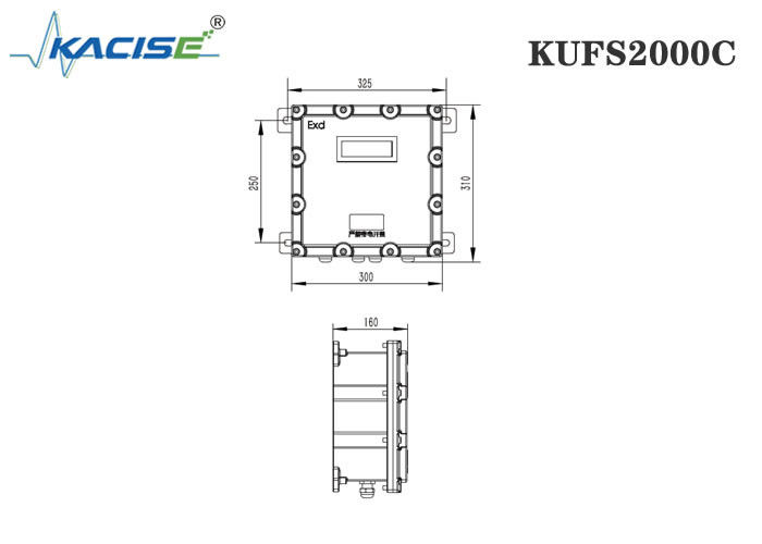 KUFS2000C DN32-DN6000 पाइपों के लिए द्विदिशात्मक माप के साथ अल्ट्रासोनिक फ्लोमीटर पर विस्फोट प्रूफ क्लैंप