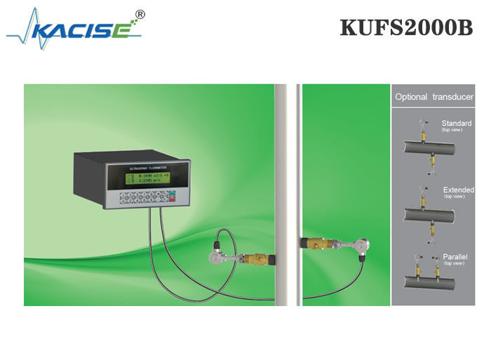 KUFS2000B पैनल माउंट इंसेक्शन अल्ट्रासोनिक फ्लोमीटर DN50-DN6000 पाइप और RS485 MODBUS इंटरफेस के लिए ± 1% सटीकता के साथ