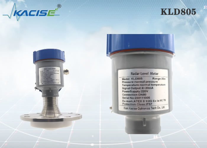 तरल स्तर माप के लिए PTFE एंटीना और IP67 सुरक्षा के साथ KLD805 80GHz रडार लेवल सेंसर