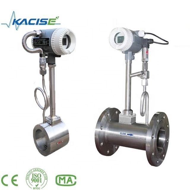 IP68 सुरक्षा स्टेनलेस स्टील वर्टेक्स फ्लोमीटर भाप और तरल माप के लिए 1.0% सटीकता के साथ