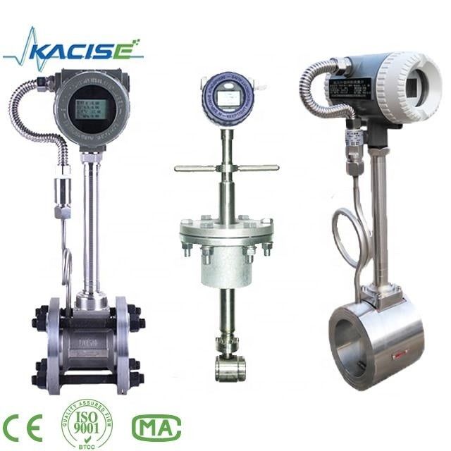 IP68 सुरक्षा स्टेनलेस स्टील वर्टेक्स फ्लोमीटर भाप और तरल माप के लिए 1.0% सटीकता के साथ