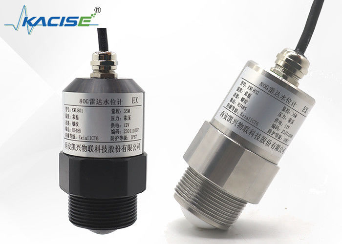 KLD800 सीरीज 80GHz FMCW रडार लेवल ट्रांसमीटर संक्षारण प्रतिरोधी PTFE एंटीना और तरल और ठोस माप के लिए 3° लॉन्च कोण के साथ