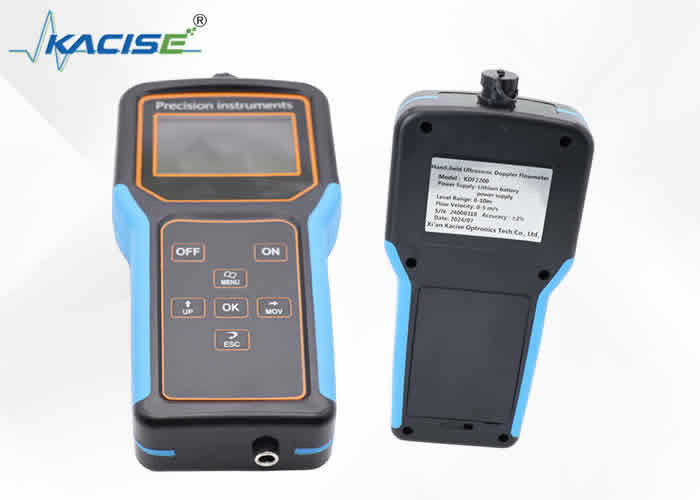 IP65/IP67 सुरक्षा ग्रेड, डेटा स्टोरेज फंक्शन और 12 वी रिचार्जेबल लिथियम बैटरी के साथ पोर्टेबल डॉपलर फ्लोमीटर