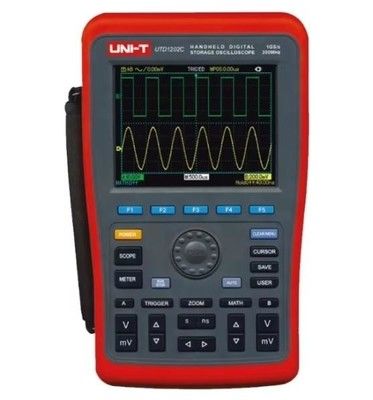 UNI-T UTD1202C प्रो हैंडहेल्ड डिजिटल स्टोरेज ऑसिलोस्कोप - 200 मेगाहर्ट्ज, दोहरी चैनल, रंगीन डिस्प्ले