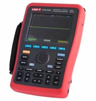 UNI-T UTD1202C प्रो हैंडहेल्ड डिजिटल स्टोरेज ऑसिलोस्कोप - 200 मेगाहर्ट्ज, दोहरी चैनल, रंगीन डिस्प्ले