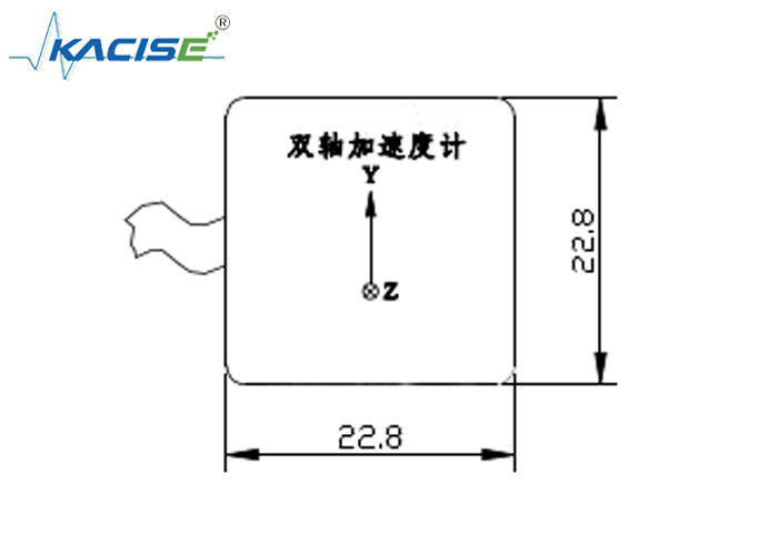 Magnetic Suction Dual Axis Accelerometer High Frequency Wide Measuring Range with  temperature -40℃~+70℃