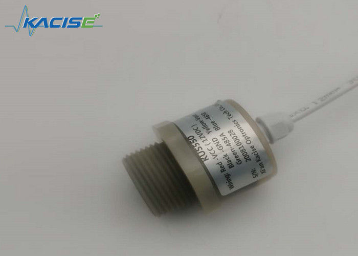 उच्च परिशुद्धता स्तर माप के लिए IP68 सुरक्षा के साथ 100kHz 24V PVDF अल्ट्रासोनिक ट्रांसड्यूसर सेंसर