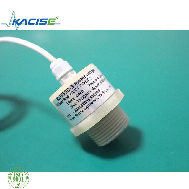 RS485 आउटपुट IP68 जलरोधक संक्षारण प्रतिरोधी PTFE अल्ट्रासोनिक स्तर सेंसर KUS550